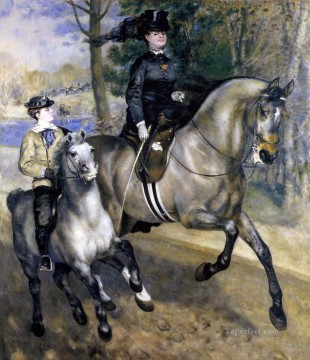ピエール=オーギュスト・ルノワール Painting - ブローニュの森に乗って ピエール・オーギュスト・ルノワール